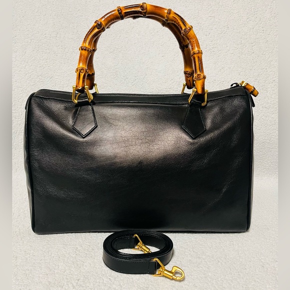 Gucci Bamboo Leather Mini Boston Bag - Picture 3 of 14